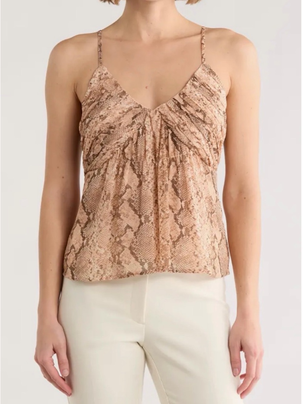 Robert Rodriguez Snake Print Cami Top S NWT Neutral Animal Layering Fall Cami